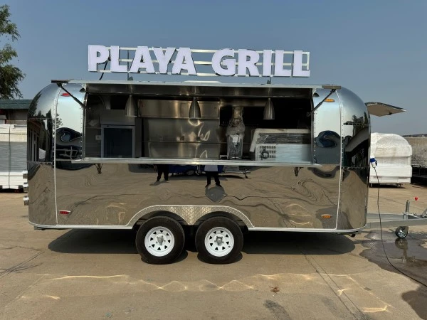 Mirror Polish Stainless Steel Airstream Trailer