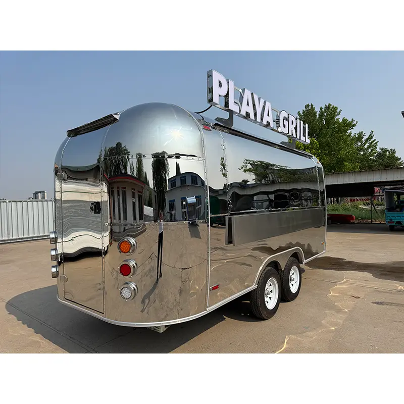 Ispilu Polish Altzairu Herdoilgaitzezko Airstream Trailer